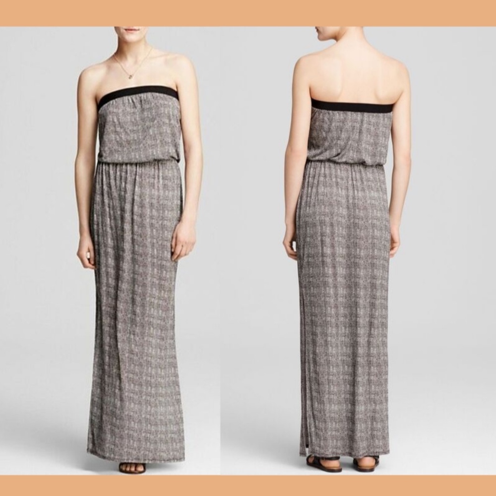 NEW $188 Joie Krister Print Maxi Dress in Black Caviar [SZ XS‎ ]